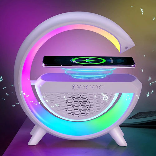 Multi-Function Bluetooth Speaker Lamp: Wireless Fast Charging and RGB Lighting